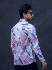 Twill Lycra Pink Full Sleeve Shirt