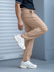 Korean Cream Belted Trouser