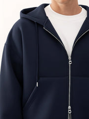 Dual Zip Navy Sweatshirt
