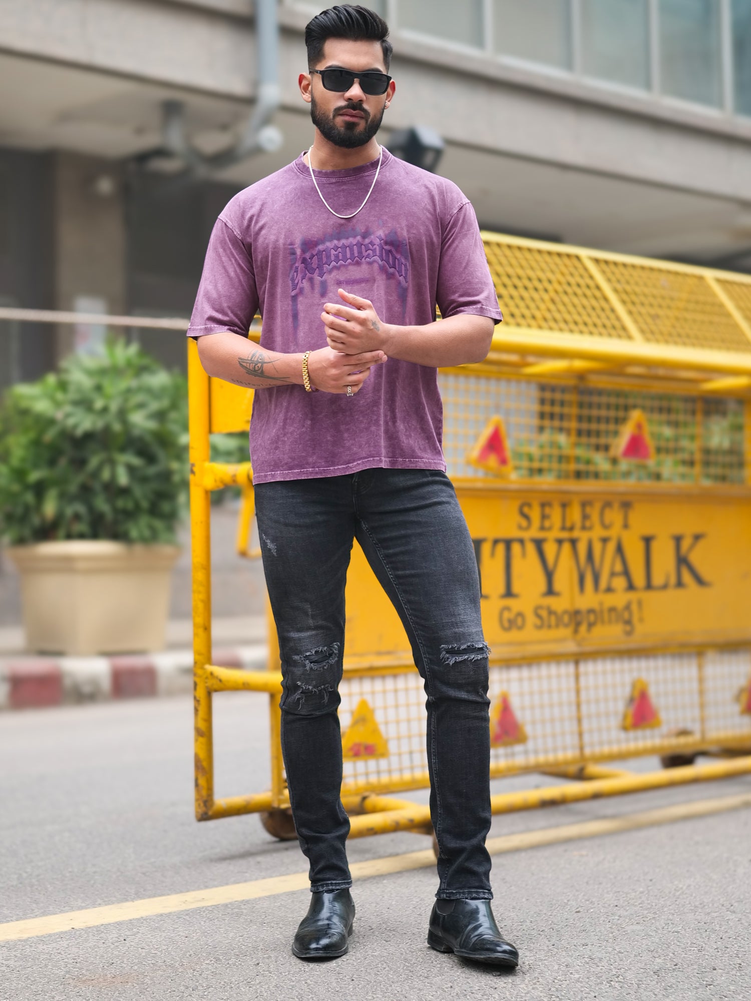 Vintage Acid Wash Purple T-Shirt