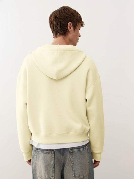 Dual Zip Cream Sweatshirt