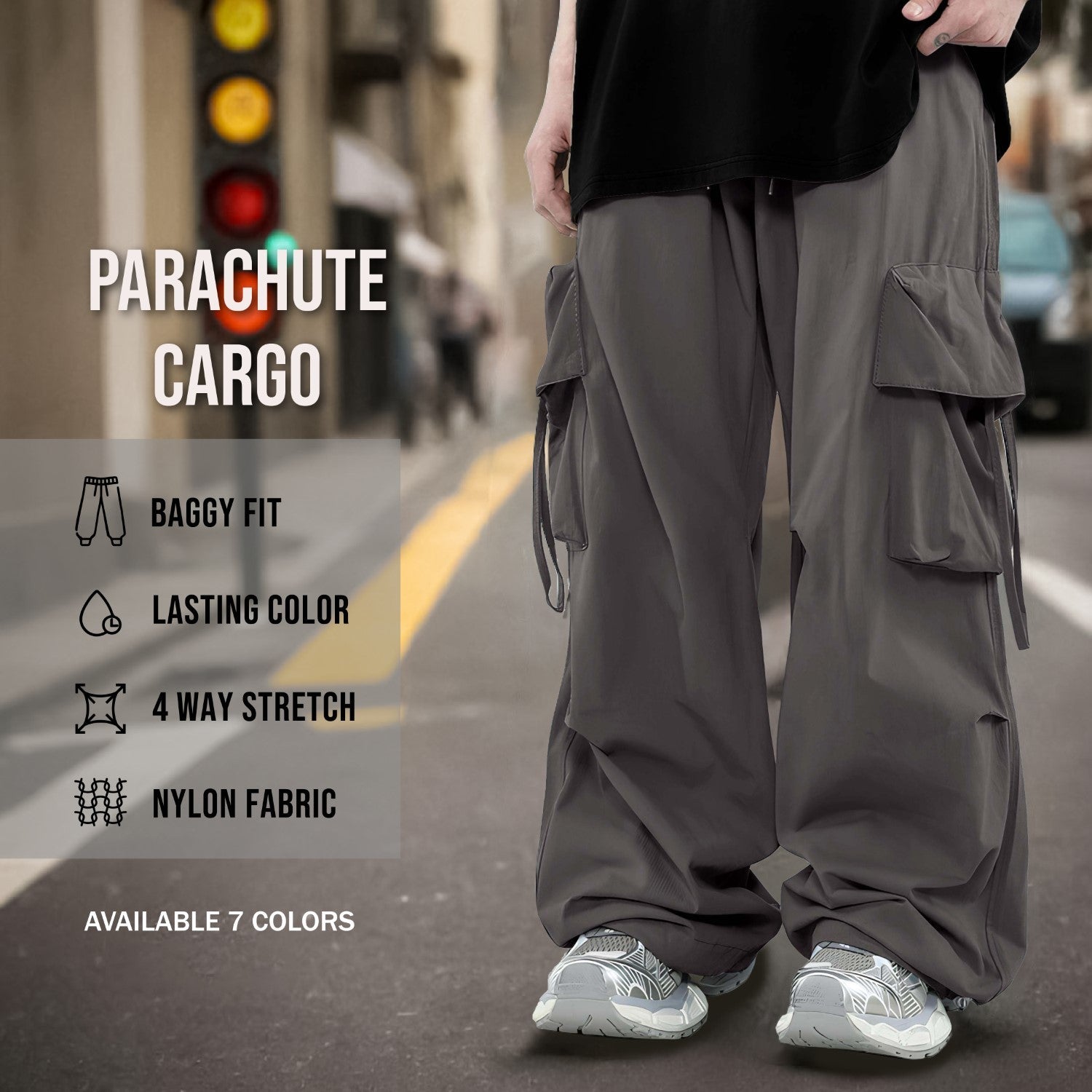 Parachute Umbrella Pocket DarkGrey Mink Cargo