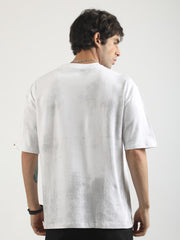Don't Care White, Pink Half Sleeve T-Shirt