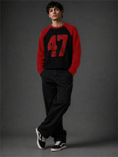 Waffle 47 Red Full Sleeve T-Shirt