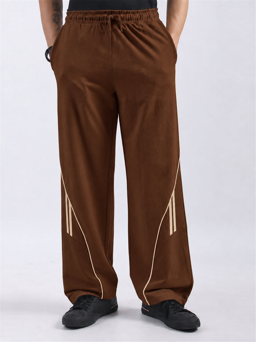 Atlanta Brown Baggy Fit Trackpant