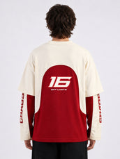 Doctor Sleeve Red, Cream T-Shirt