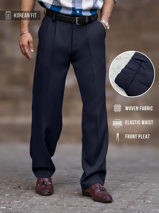 Korean Navy Elastic Trouser
