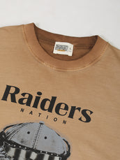 AcidWash Raider Mustard Half Sleeve T-Shirt