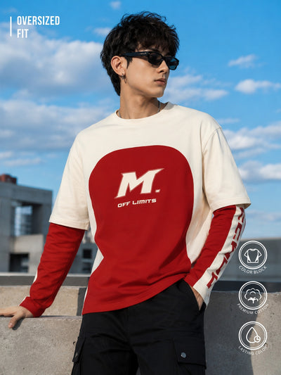 Doctor Sleeve Red, Cream T-Shirt