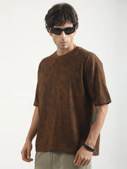 Future Change Brown Half Sleeev T-Shirt