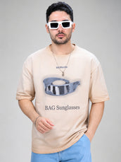 AcidWash Sunglass Biscuit Half Sleeve T-Shirt