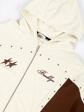 Brooklyn Cream Full Sleeve Boxy Sweatshirt