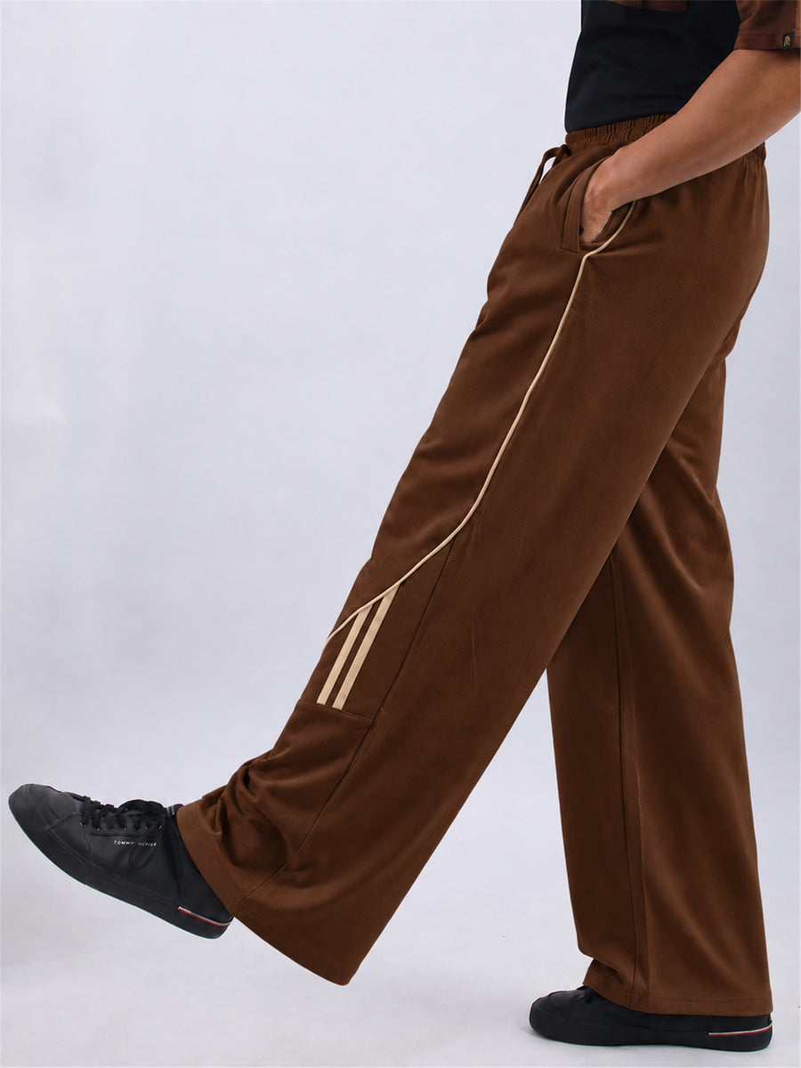 Atlanta Brown Baggy Fit Trackpant