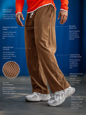 Baggy Fit Brown Corduroy Pant