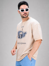 AcidWash Sunglass Biscuit Half Sleeve T-Shirt
