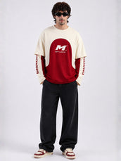 Doctor Sleeve Red, Cream T-Shirt