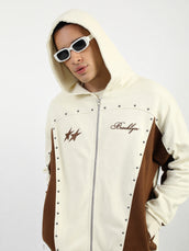 Brooklyn Cream Full Sleeve Boxy Sweatshirt