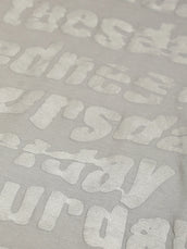 Washed Days Print Grey Half Sleeve T-Shirt