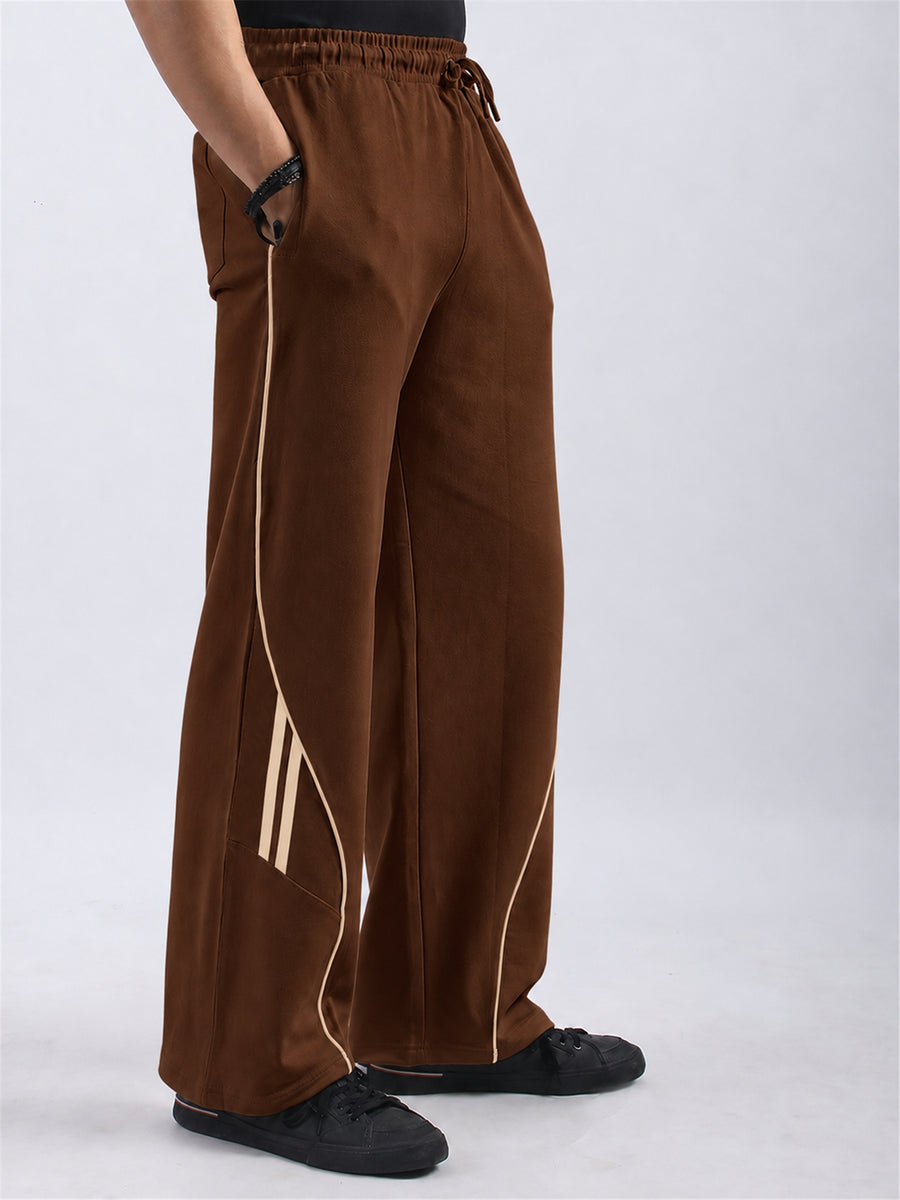 Atlanta Brown Baggy Fit Trackpant