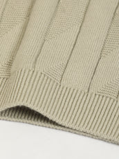 Willow Weave Biscuit Flatknit Cotton Half Sleeve Polo T-Shirt