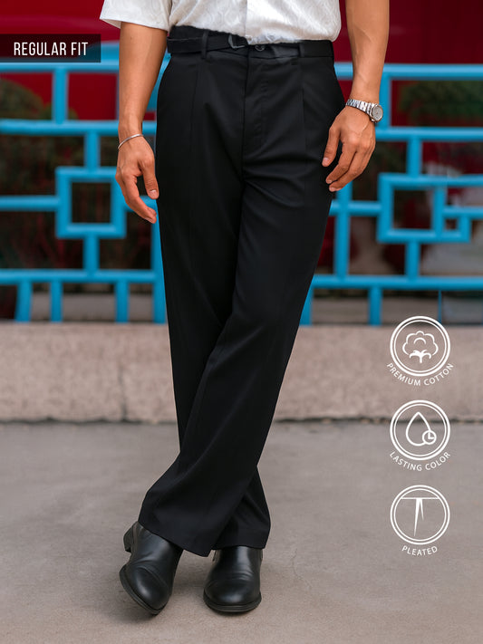 Ashton Belt Black Trouser