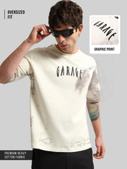 Garage Cream Half Sleeve T-Shirt