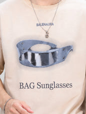 AcidWash Sunglass Biscuit Half Sleeve T-Shirt