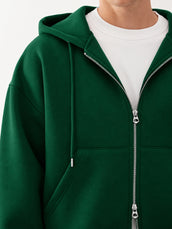Dual Zip Botten Green Sweatshirt