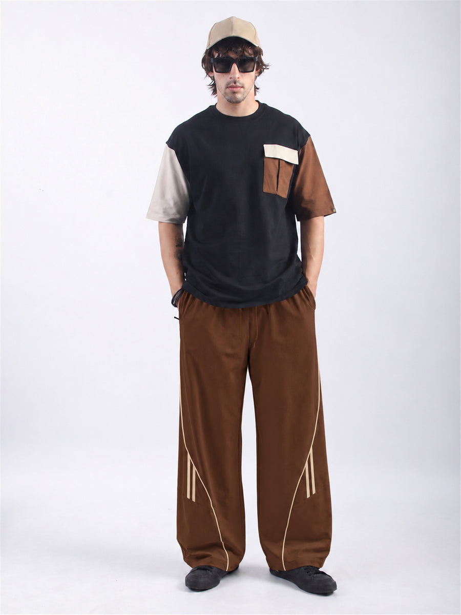 Atlanta Brown Baggy Fit Trackpant