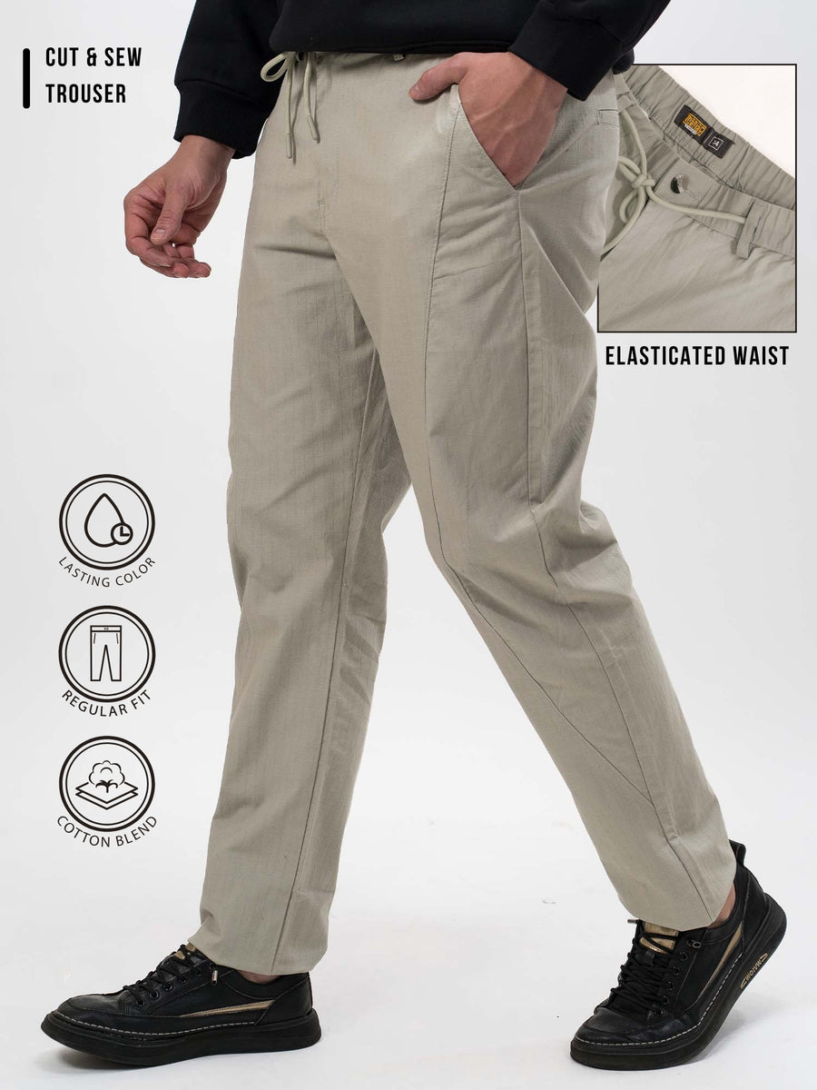Cut & Sew Light Green Trouser