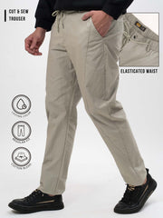 Cut & Sew Light Green Trouser