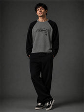 Blessed Light Grey Waffle Full Sleeve T-Shirt