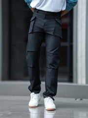 Submarine Flap Pocket Black Cargo Pant