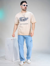 AcidWash Sunglass Biscuit Half Sleeve T-Shirt