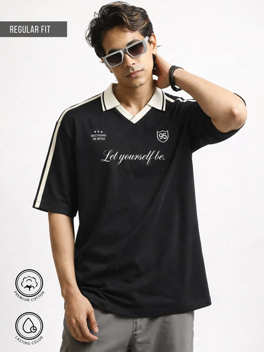 The Untold Black Half Sleeve T-Shirt