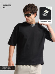 Overthinker Black Half Sleeve T-Shirt