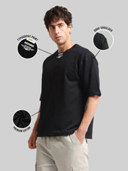 Overthinker Black Half Sleeve T-Shirt