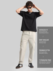 Overthinker Black Half Sleeve T-Shirt