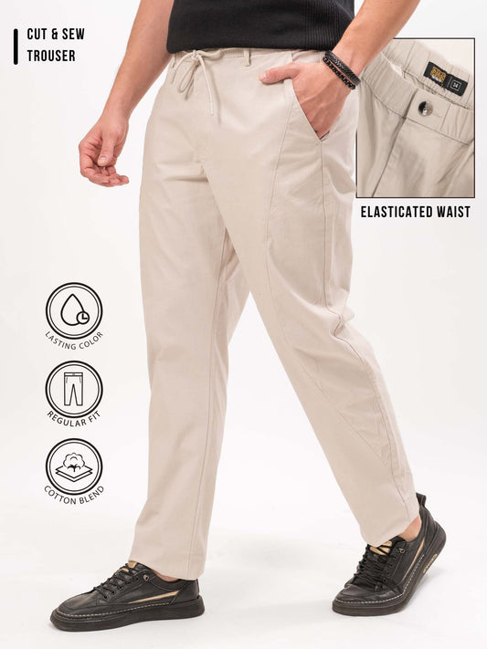 Cut & Sew Light Grey Trouser