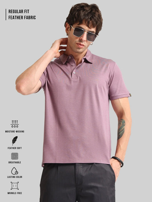Basic Plain Dark Onion Half Sleeve Polo T-Shirt