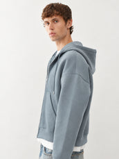 Dual Zip Light Grey Sweatshirt