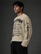 Wordings Biscuit Waffle Full Sleeve T-Shirt