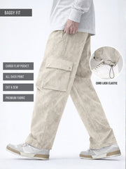 Drift AOP Grey Baggy Fit Cargo