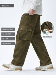Drift AOP Green Baggy Fit Cargo