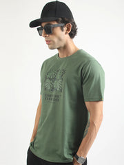 Earth Day Hunter Green Half Sleeve T-Shirt