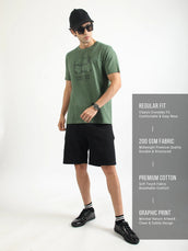 Earth Day Hunter Green Half Sleeve T-Shirt