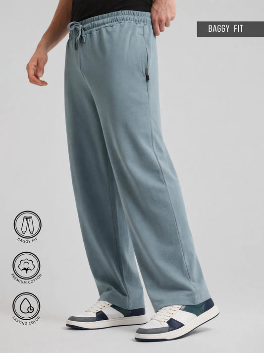 Canvas Baggy Fit Light Grey Track Pant