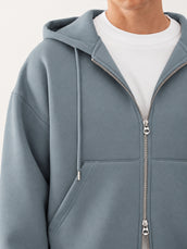 Dual Zip Light Grey Sweatshirt