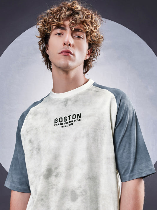 Boston Acid Wash Grey T-Shirt