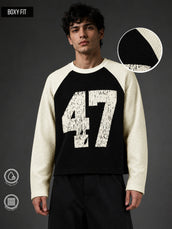 Waffle 47 Black Full Sleeve T-Shirt